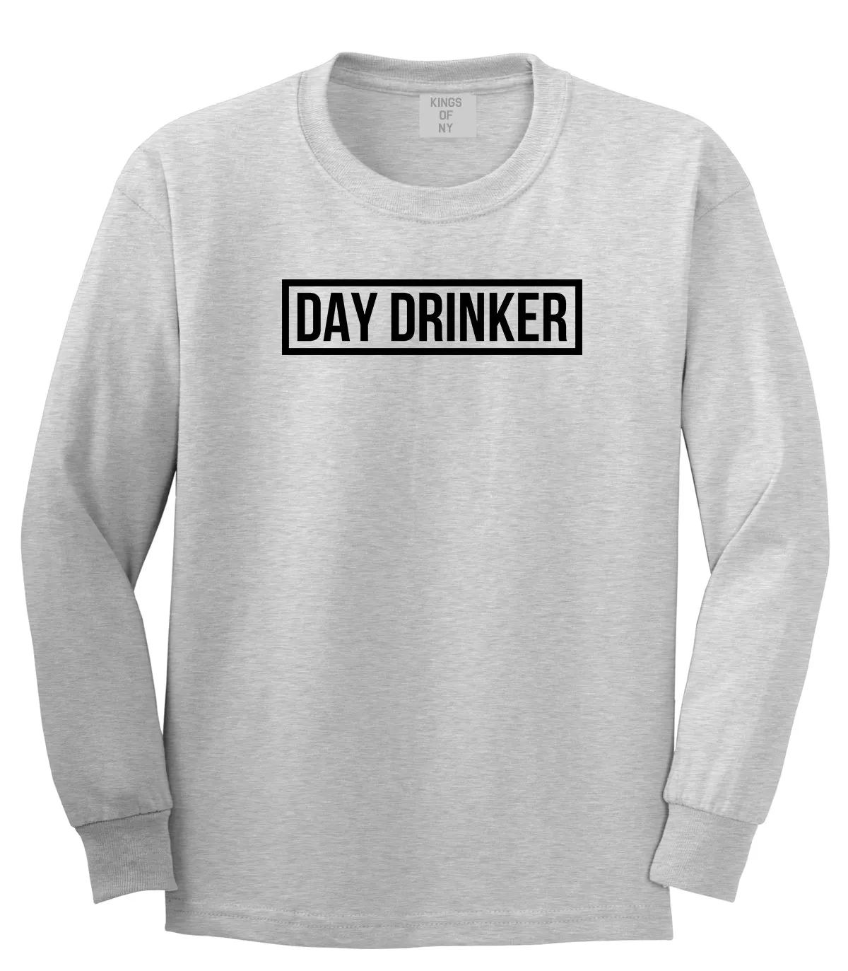Day Drinker Box Logo Mens Long Sleeve T-Shirt